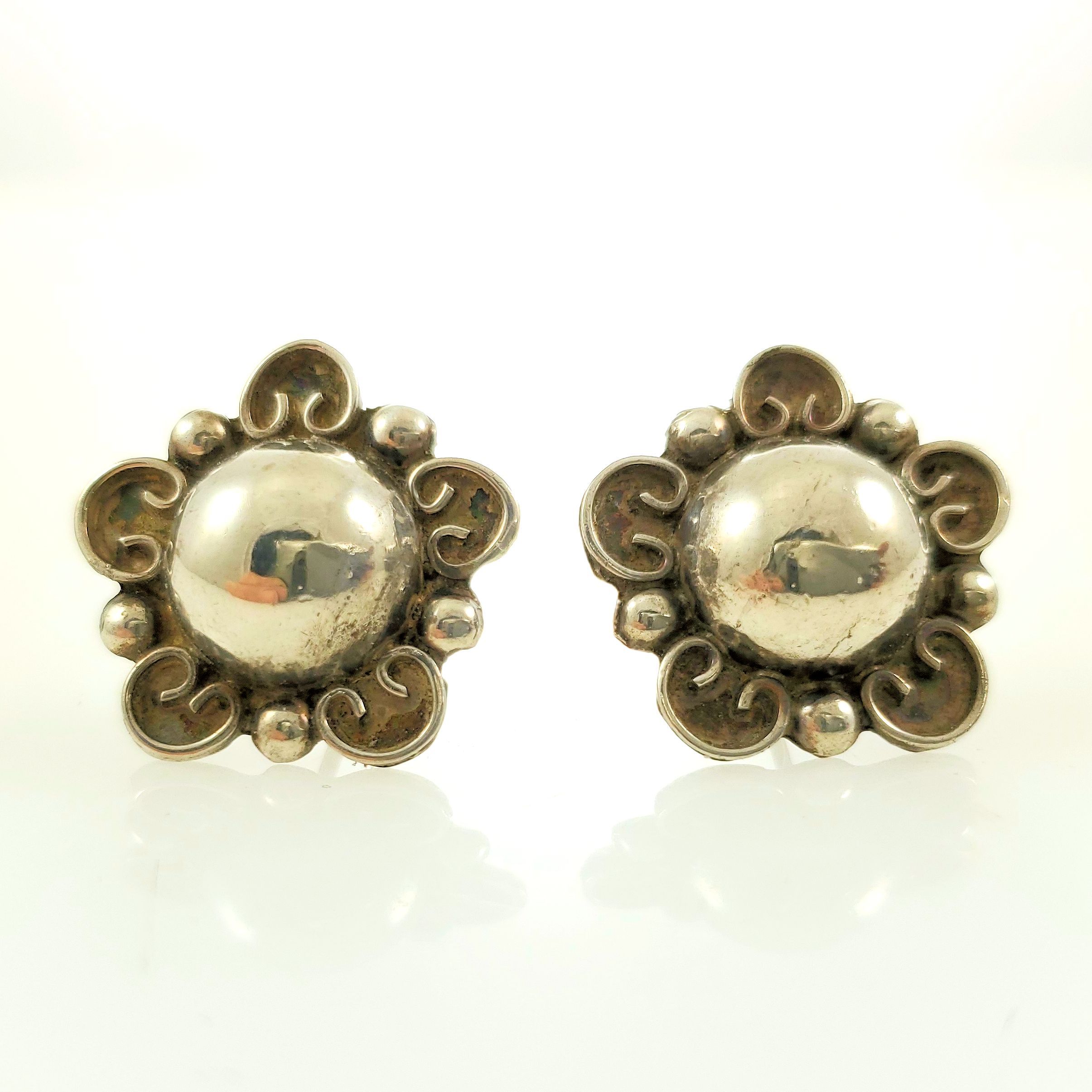 Vintage Silver Earrings from Mexico
