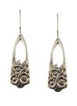 Antique Style June Flower Pattern Drop Earrings