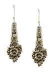 Antique Style Louise Flower Patterned Dangle Earrings
