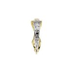 14k Two Toned Hinged 6.5mm ID Enhancer Bail with Safety Clasp