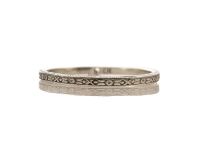 Art Deco Style 1.5mm X and O Pattern Wedding Band