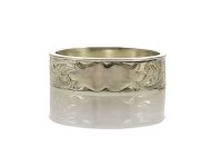 Antique Style 5.5mm Flower Patterned Engravable Band